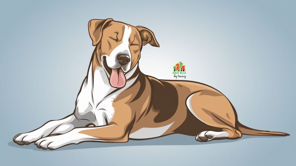 Vector illustration of common dog body language signals
Description: Clean, infographic-style vector illustration showing four different dog postures in a quadrant layout. Each posture demonstrates a key emotional state (relaxed, anxious, playful, alert) with simple callouts highlighting important body language markers.